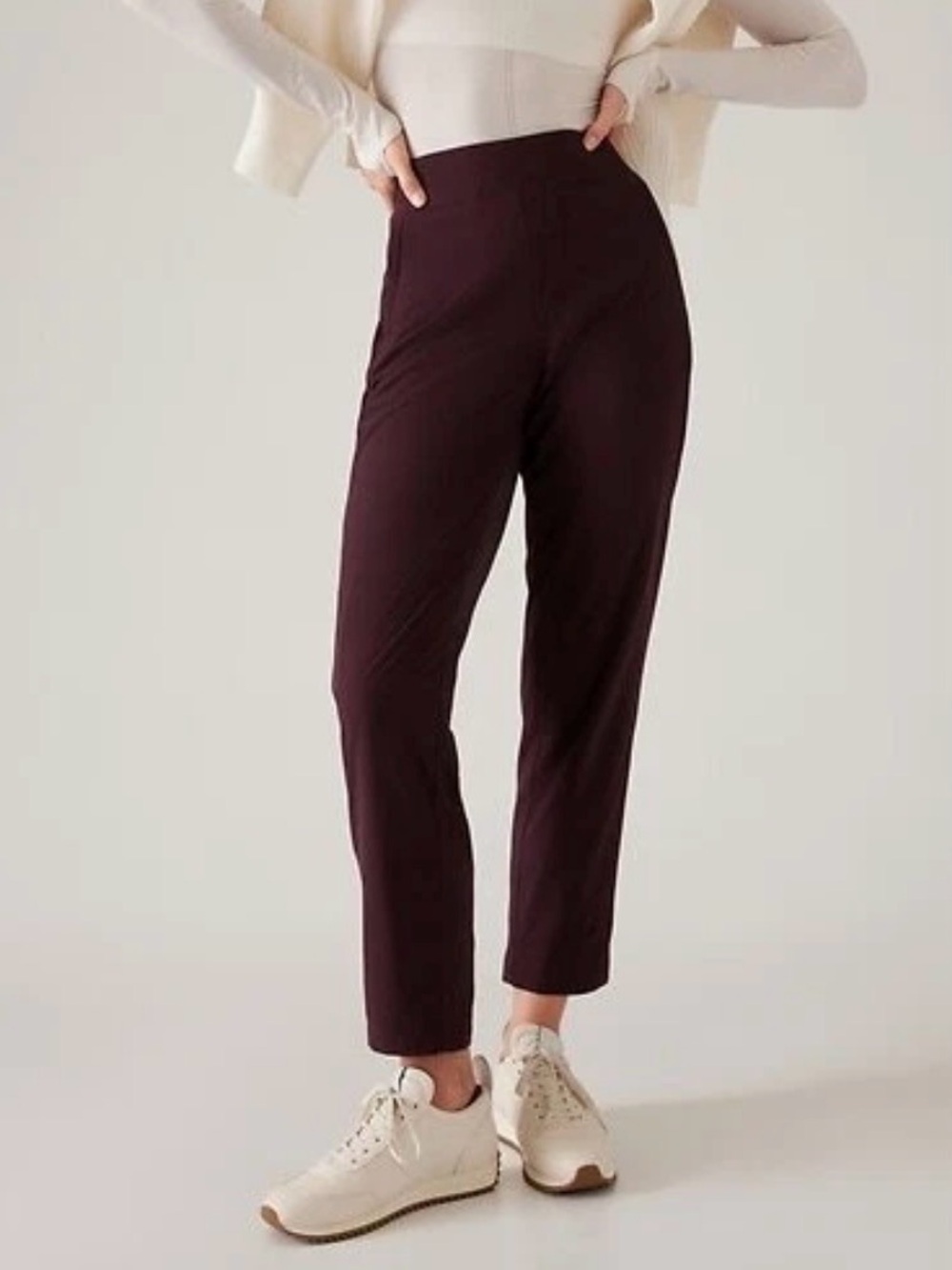 ATHLETA Brooklyn Lined Pant Spiced Cabernet Size 10